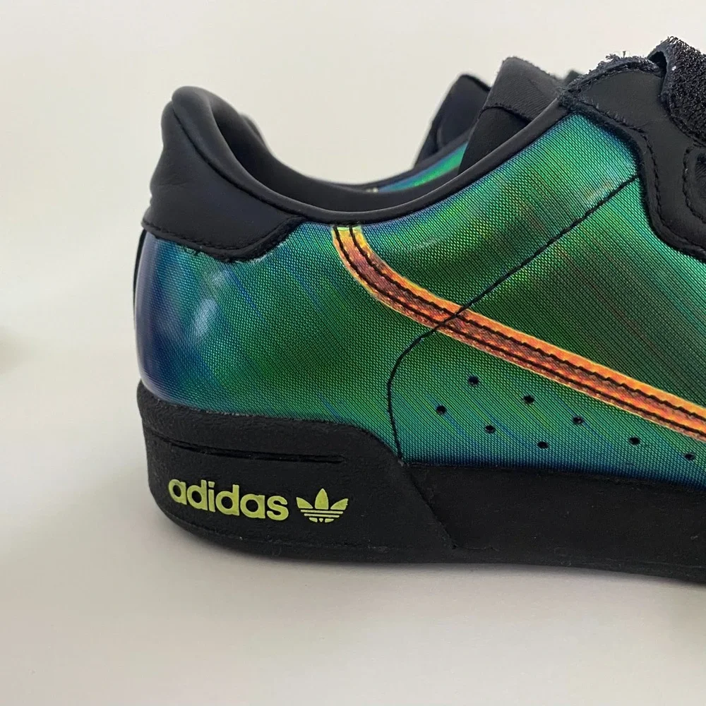Adidas Continental 80 Women's Sneaker Size‎ 7 Green Black Gold Iridescent EE8738